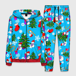 Костюм мужской Новый год, цвет: 3D-красный