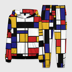 Костюм мужской Color blocking, цвет: 3D-черный