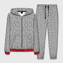 Костюм мужской Шахматы, цвет: 3D-красный