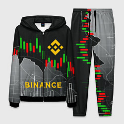 Костюм мужской BINANCE БИНАНС ГРАФИК, цвет: 3D-черный