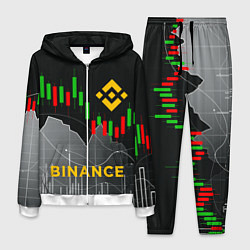 Костюм мужской BINANCE БИНАНС ГРАФИК, цвет: 3D-белый