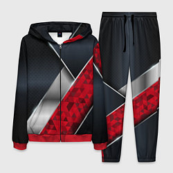 Мужской костюм 3D BLACK AND RED METAL