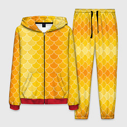 Костюм мужской Желтая чешуя, цвет: 3D-красный