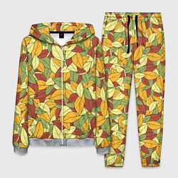 Костюм мужской Яркие осенние листья, цвет: 3D-меланж