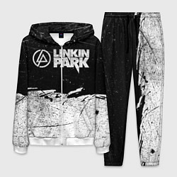 Костюм мужской Линкин Парк Лого Рок ЧБ Linkin Park Rock, цвет: 3D-белый