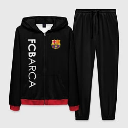 Костюм мужской FC BARCA BLACK STYLE, цвет: 3D-красный