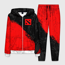 Мужской костюм DOTA 2 RED LOGO, БРЫЗГИ КРАСОК