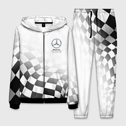 Костюм мужской MERCEDES, МЕРСЕДЕС СПОРТ, ФИНИШНЫЙ ФЛАГ, ФОРМУЛА 1, цвет: 3D-черный