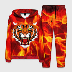 Костюм мужской Fire Tiger Face 2022, цвет: 3D-красный
