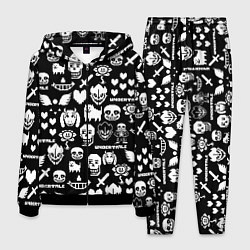 Костюм мужской UNDERTALE PATTERN БЕЛЫЙ, цвет: 3D-черный