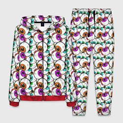 Костюм мужской Глаза разноцветные, цвет: 3D-красный