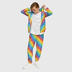 Костюм мужской Разноцветные Чакры, цвет: 3D-белый — фото 2