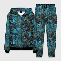 Костюм мужской Blue Abstract Узоры, цвет: 3D-черный