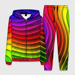 Костюм мужской Color line neon pattern Abstraction Summer 2023, цвет: 3D-красный