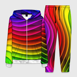 Костюм мужской Color line neon pattern Abstraction Summer 2023, цвет: 3D-белый