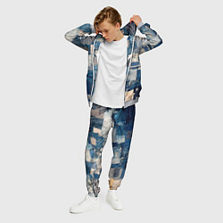 Костюм мужской Patchwork Jeans Осень Зима 2023, цвет: 3D-меланж — фото 2