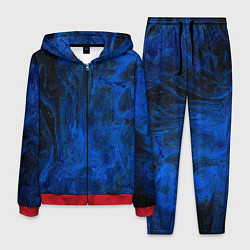 Костюм мужской Синий абстрактный дым, цвет: 3D-красный