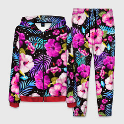 Костюм мужской Floral pattern Summer night Fashion trend, цвет: 3D-красный