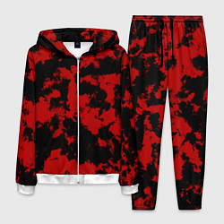 Костюм мужской Черно-красная абстракция, цвет: 3D-белый