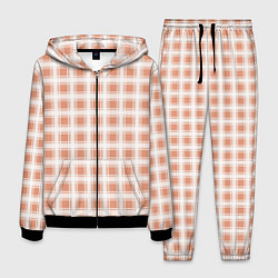 Костюм мужской Light beige plaid fashionable checkered pattern, цвет: 3D-черный