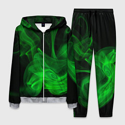 Костюм мужской Зелёный абстрактный дым, цвет: 3D-меланж