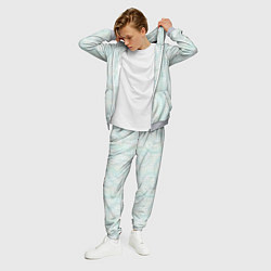 Костюм мужской Круги на клетчатом серо-белом фоне, цвет: 3D-меланж — фото 2