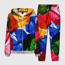 Костюм мужской Разноцветные зонтики, цвет: 3D-меланж