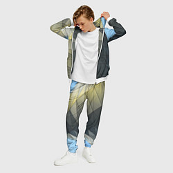 Костюм мужской Абстрактная сетка из множества фигур, цвет: 3D-белый — фото 2