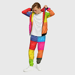 Костюм мужской Капли дождя на цветных подложках - паттерн, цвет: 3D-черный — фото 2