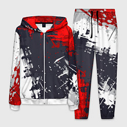 Костюм мужской Абстрактные брызги, цвет: 3D-белый