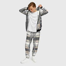 Костюм мужской Металлические полосы - текстура алюминия, цвет: 3D-черный — фото 2