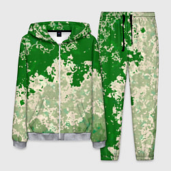 Костюм мужской Абстракция в зелёных тонах, цвет: 3D-меланж