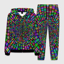 Костюм мужской Цветная спираль - оптическая иллюзия, цвет: 3D-черный