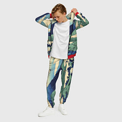 Костюм мужской Журавли - японский художник Хокусай Фудзи, цвет: 3D-красный — фото 2