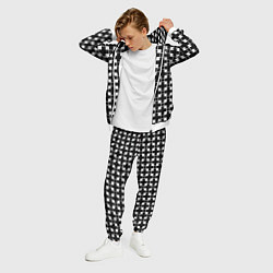 Костюм мужской Черно-белая геометрия, цвет: 3D-белый — фото 2