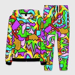 Костюм мужской Psychedelic acid, цвет: 3D-черный
