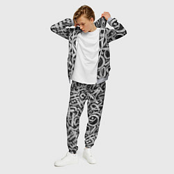 Костюм мужской Черно-белая каллиграфия, цвет: 3D-меланж — фото 2