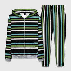 Костюм мужской Абстрактные тёмные полосы, цвет: 3D-меланж