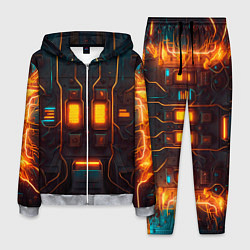 Костюм мужской Паттерн в стиле киберпанк, цвет: 3D-меланж