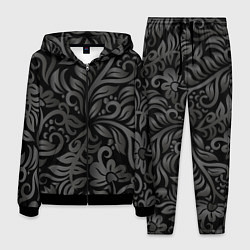 Костюм мужской Модный растительный орнамент, цвет: 3D-черный