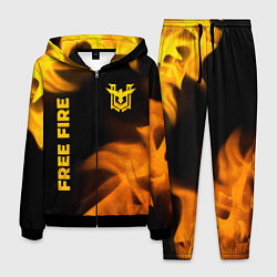 Костюм мужской Free Fire - gold gradient: надпись, символ, цвет: 3D-черный