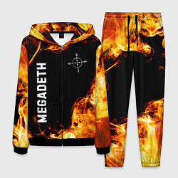 Костюм мужской Megadeth и пылающий огонь, цвет: 3D-черный