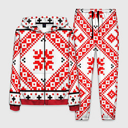 Костюм мужской Удмуртский стиль, цвет: 3D-красный