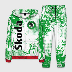 Костюм мужской Skoda auto logo, цвет: 3D-красный