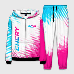 Костюм мужской Chery neon gradient style: надпись, символ, цвет: 3D-черный