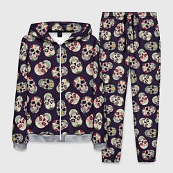 Костюм мужской Узор с черепами Pattern with skulls, цвет: 3D-меланж