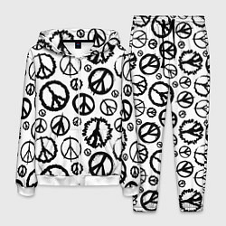 Костюм мужской Many peace logo, цвет: 3D-белый