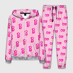 Костюм мужской Барби паттерн буква B, цвет: 3D-меланж