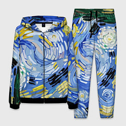 Костюм мужской Облака в стиле Ван Гога, цвет: 3D-черный