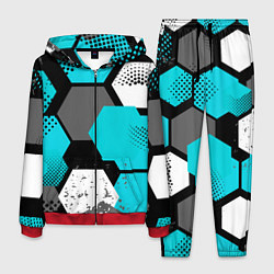 Костюм мужской Шестиугольники абстрактный фон, цвет: 3D-красный